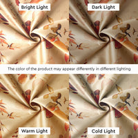 Blackout Polyester L1 Orange Curtain (Pack of 2)