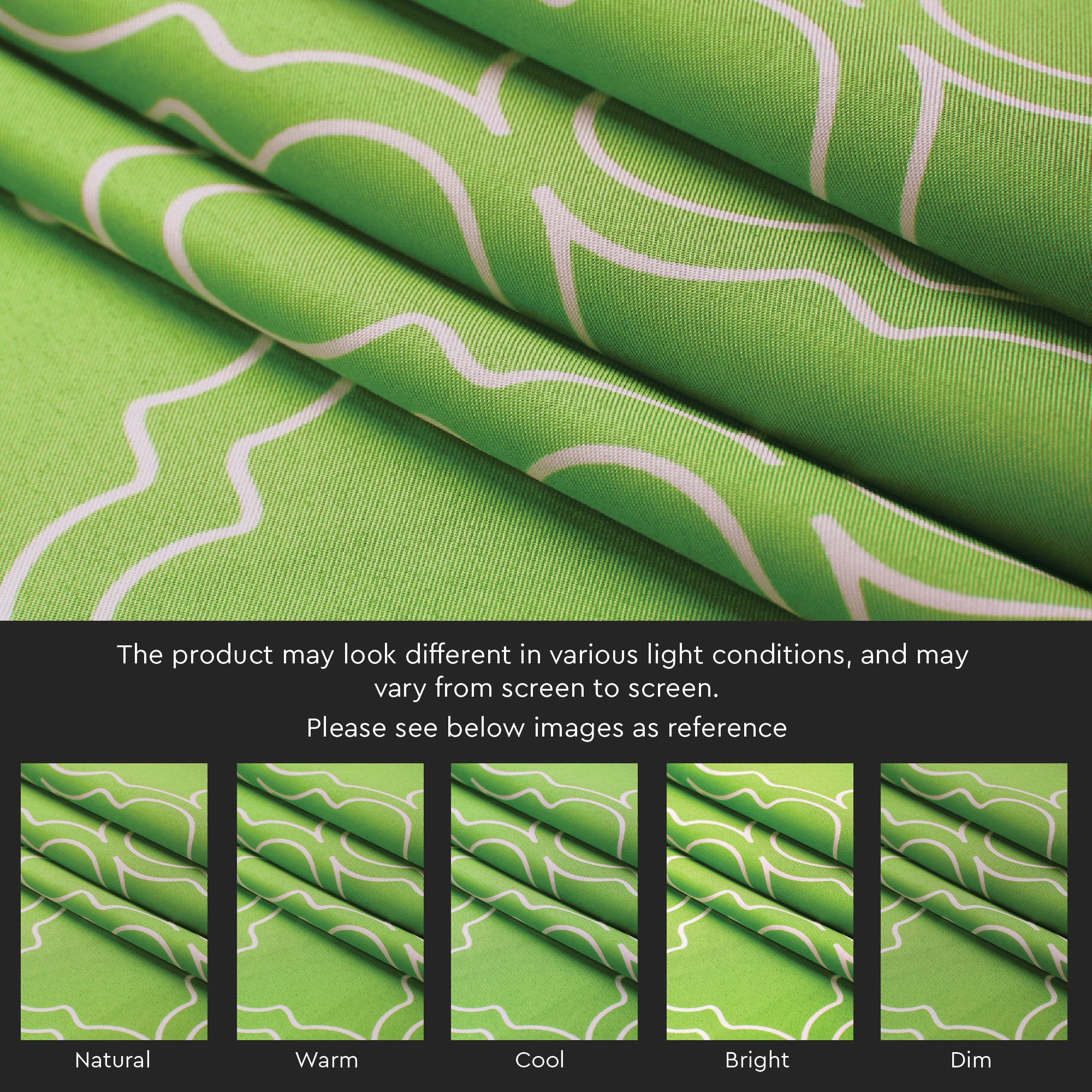 Polyester Trellis Greenery Curtain (Pack of 2)