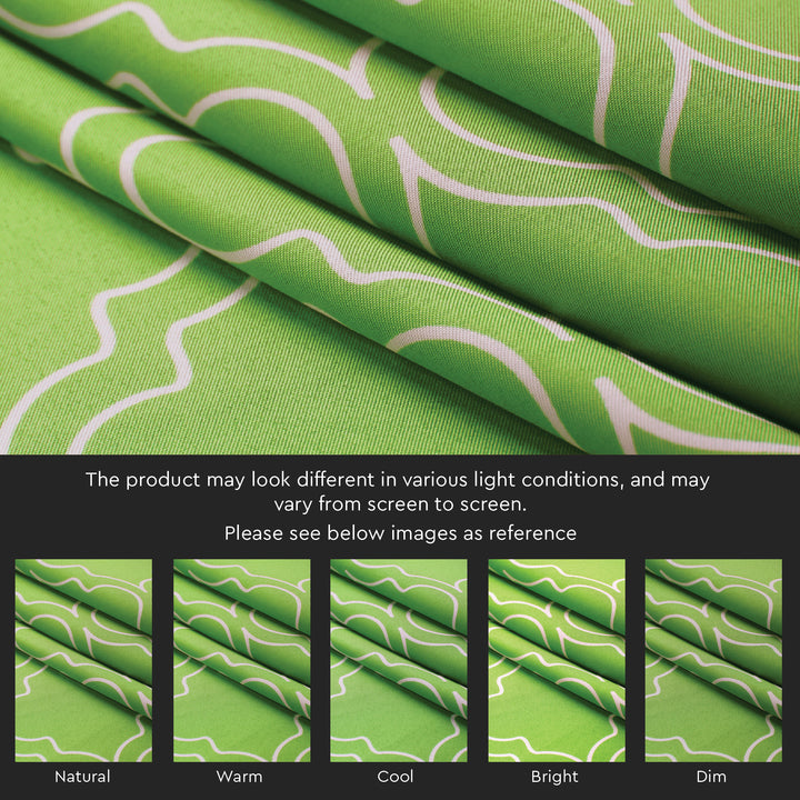 Polyester Trellis Greenery Curtain (Pack of 2)