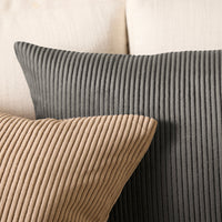 Corduroy Dark Grey Cushion Cover (Pack of 2)