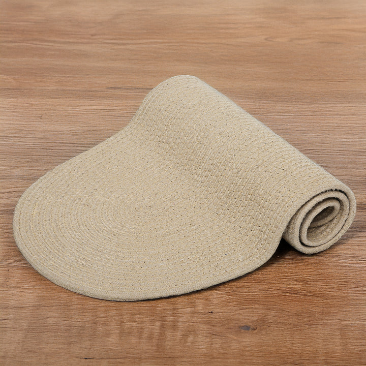 Cotton Beige Table Runner (Pack of 1)