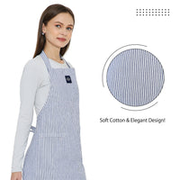 Cotton Ticking Black Apron (Pack of 1)