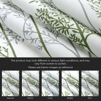 Polyester Branches Green Curtain (Pack of 2)