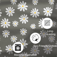 20s Sheeting Grey Daisy Fabric (1 Meter)