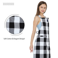 Cotton Buffalo Black Checks Apron (Pack of 1)