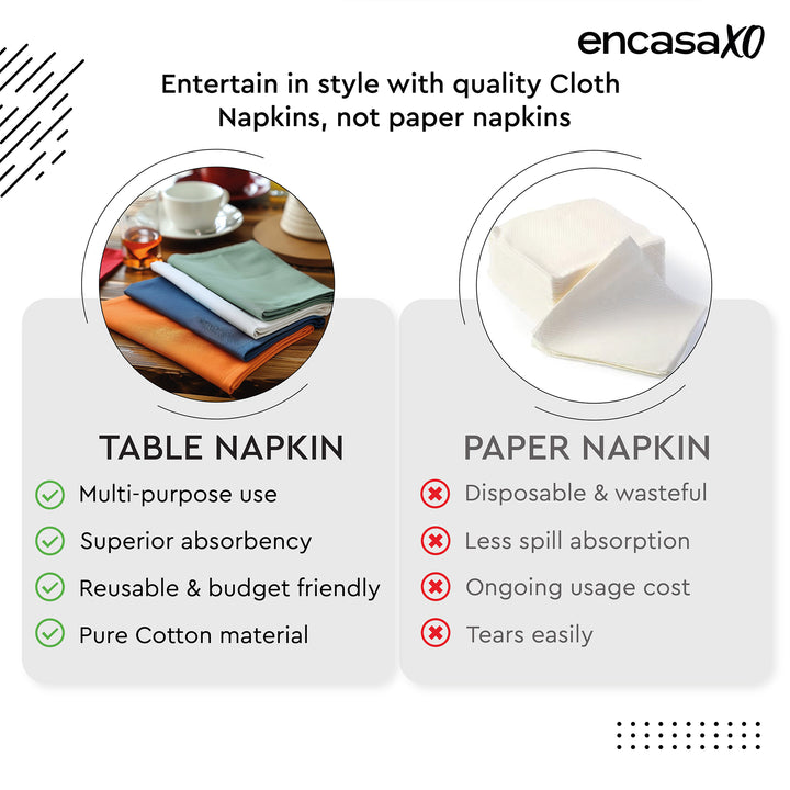 Cotton Grey Table Napkin (Pack of 4)