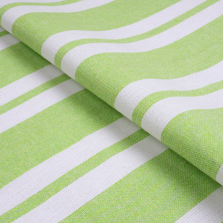 RC Yarn-Dyed Franca Lime Stripes Table Runner (Pack of 1)