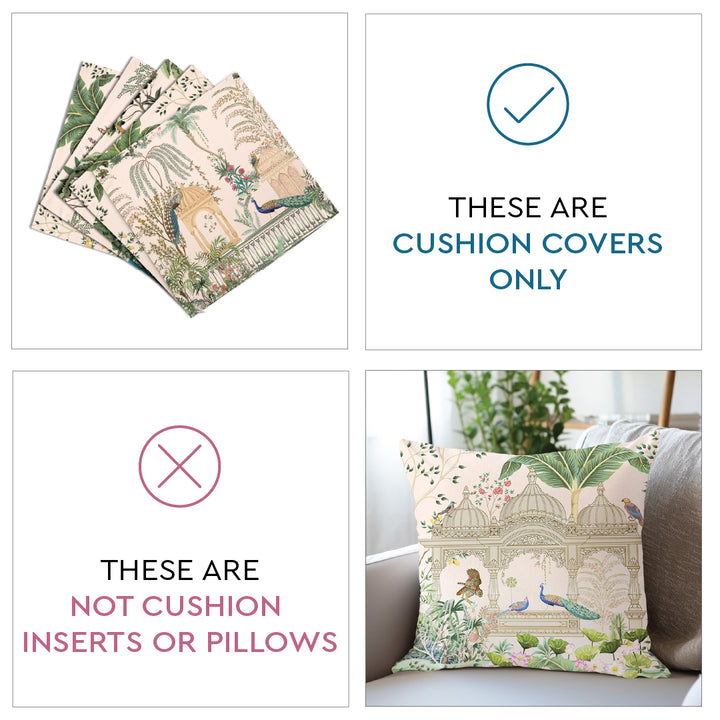 Polyester Mughal-03 Cushion Cover (Pack of 5)