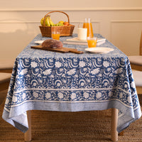 20s Cotton Twill Blue Table Cloth (Pack of 1)