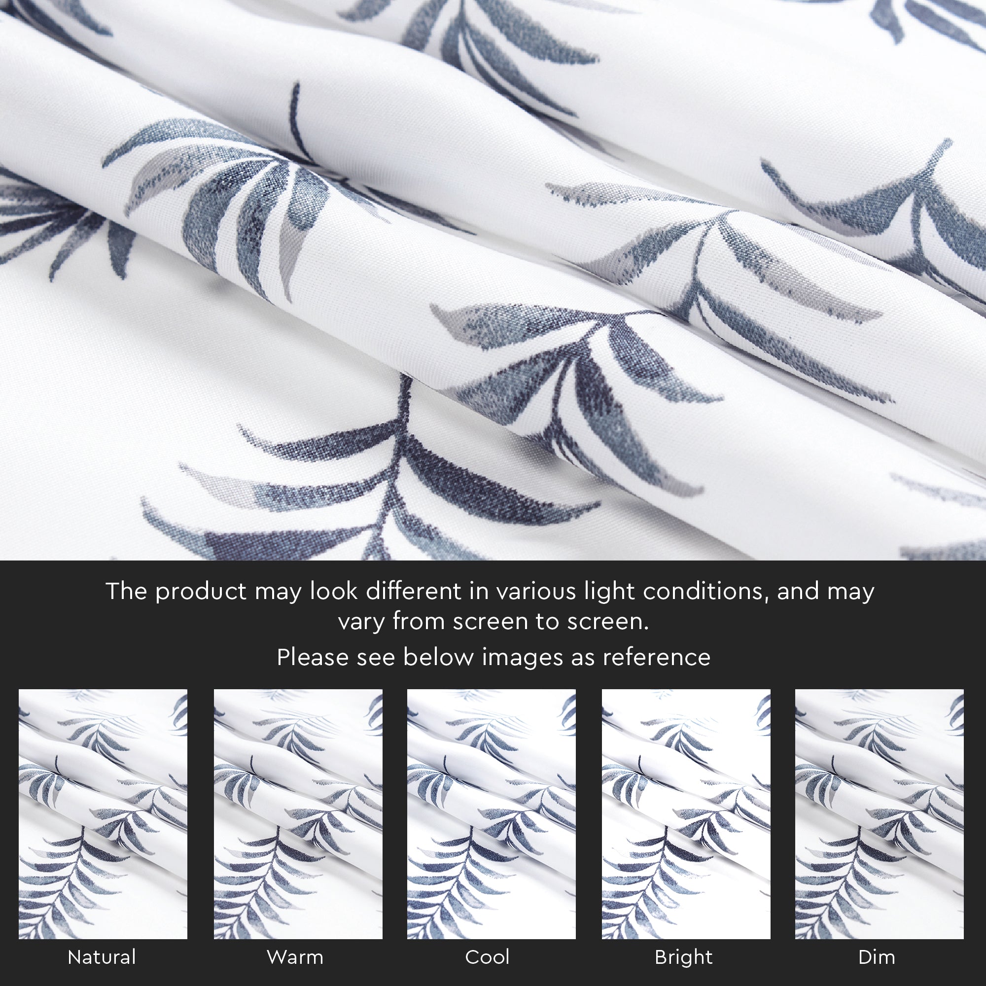 Polyester Palm Leaves Curtain (Pack of 2)
