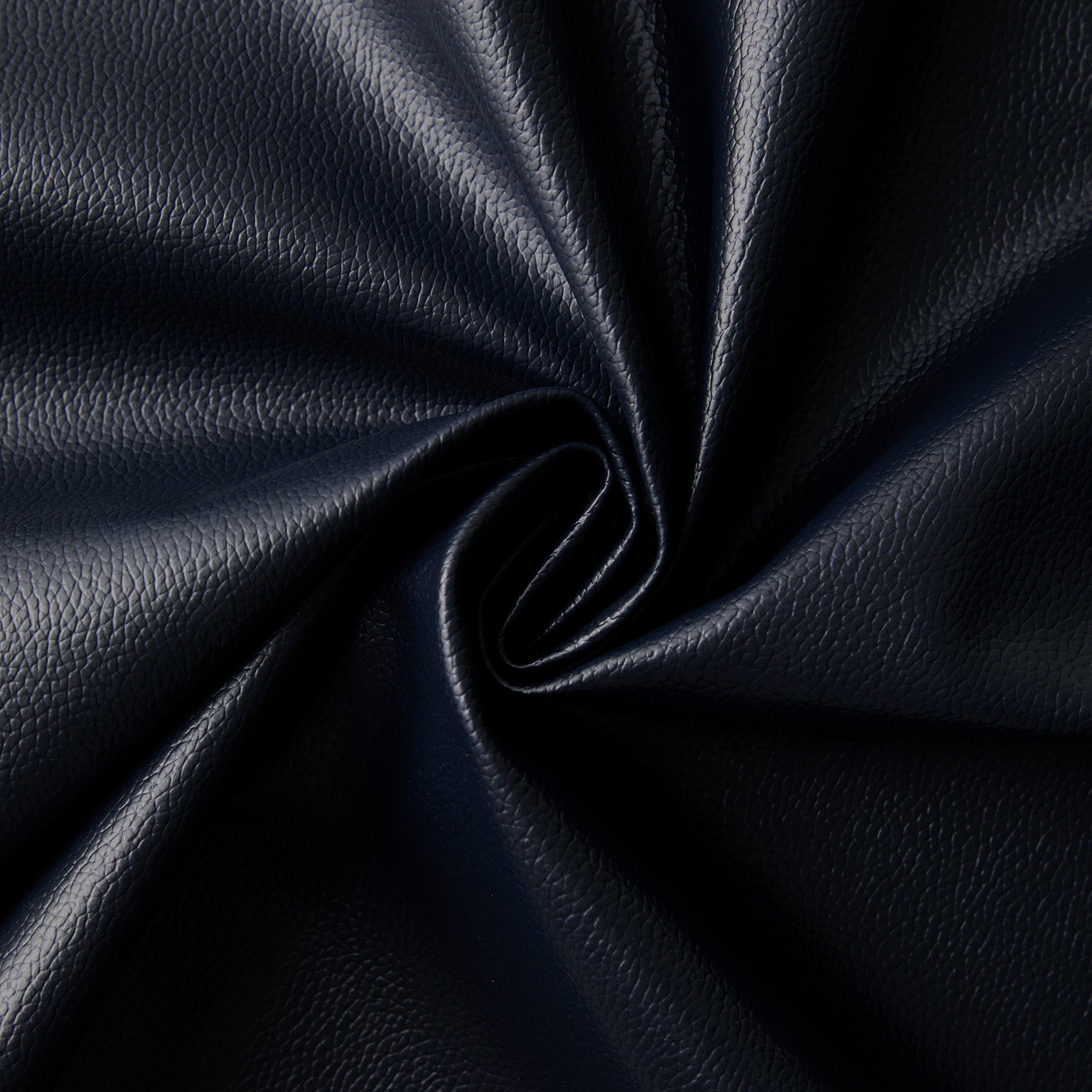 PVC Leather Navy Blue Cushion Cover (Pack of 2)