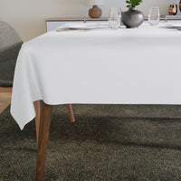 Spun Polyester White Table Cloth (Pack of 1)