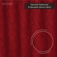 Embossed Velvet Red Fabric