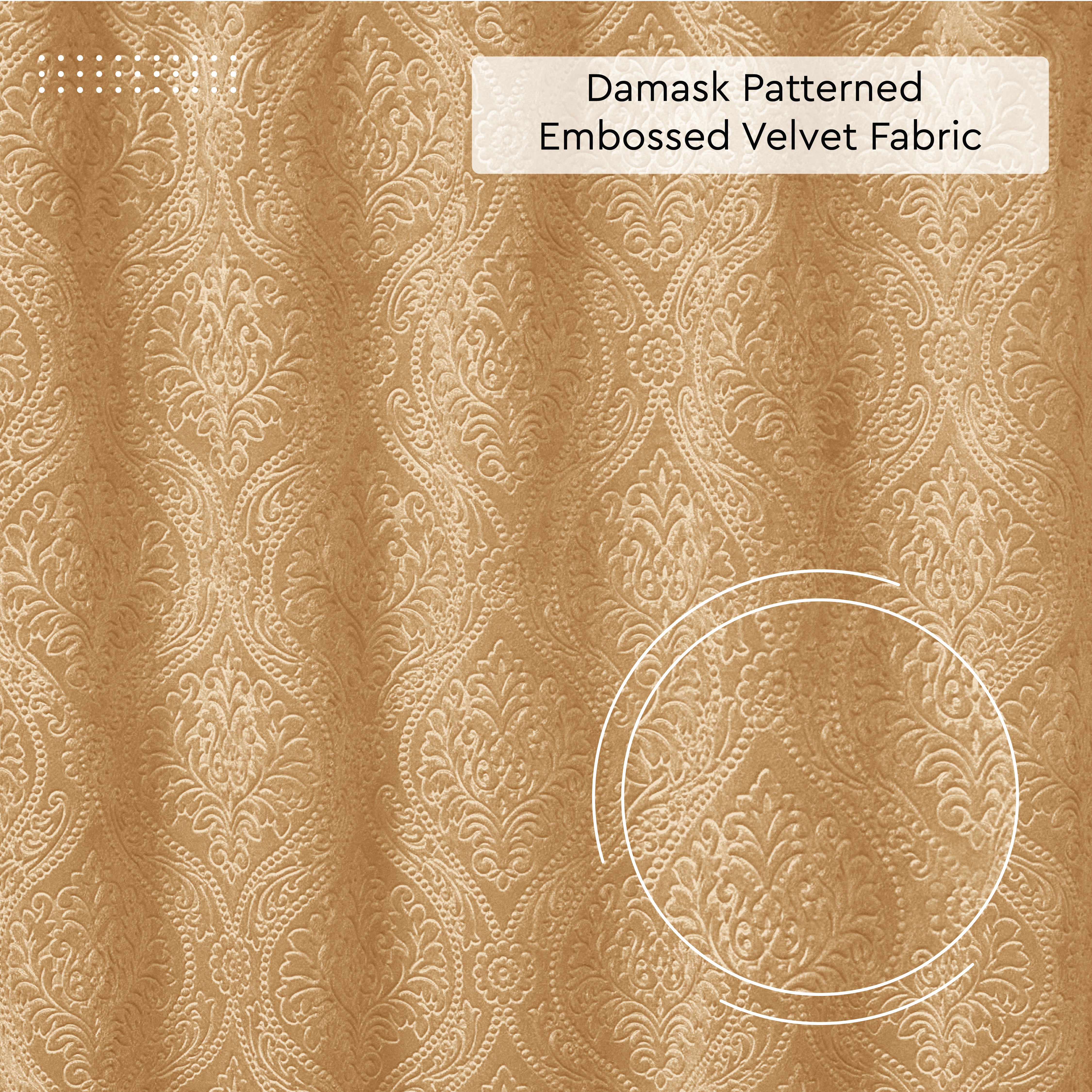 Embossed Velvet Gold Fabric by Meter
