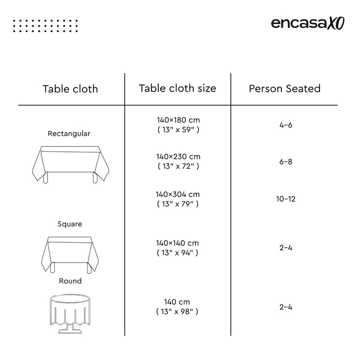 Canvas Grey Table Cloth (Pack of 1)