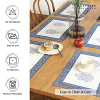 Cotton Indigo-01 Placemat (Pack of 6)