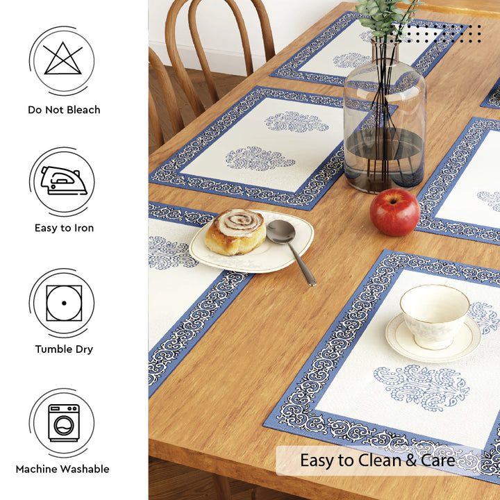 Cotton Indigo-01 Placemat (Pack of 6)