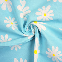 Cotton Daisy Blue Table Cloth (Pack of 1)
