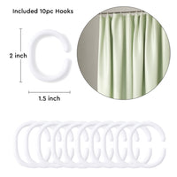 Polyester Mint Shower Curtain (Pack of 1)