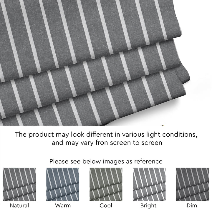 RC Yarn-Dyed Roma Grey Stripes Fabric (1 Meter)