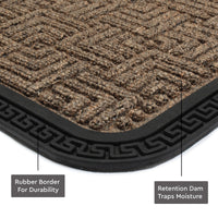 Polypropylene Main Door Entrance Mats Welcome Mat with Rubber Border | Anti Slip Rubber Backing | Ideal for Home, Outdoor, Balcony, Office | Pack of 1