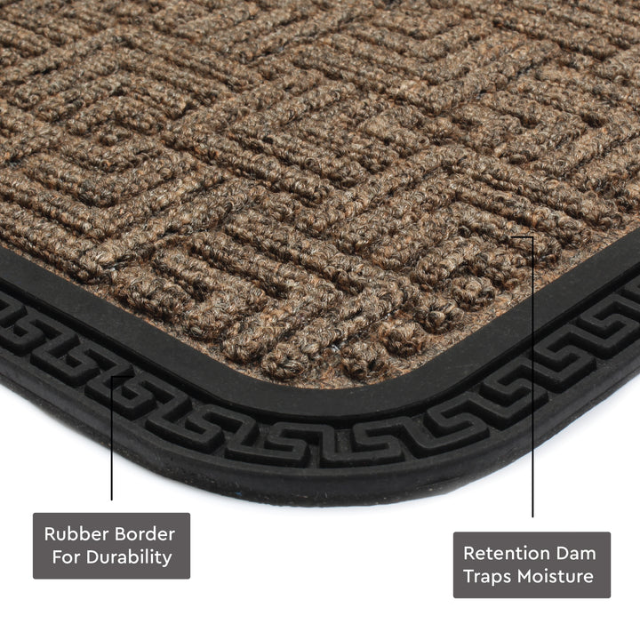 Polypropylene Main Door Entrance Mats Welcome Mat with Rubber Border | Anti Slip Rubber Backing | Ideal for Home, Outdoor, Balcony, Office | Pack of 1