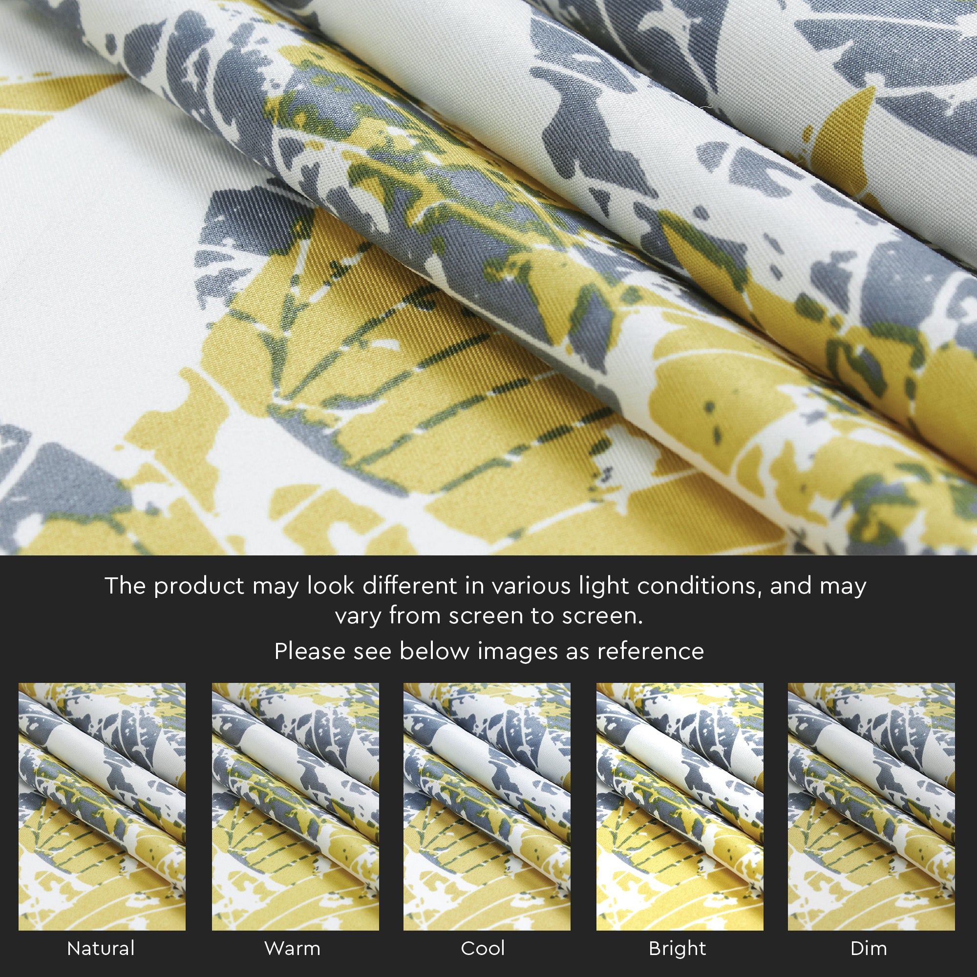 Polyester Dry Leaves Curtain (Pack of 2)