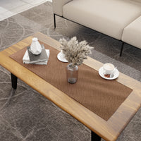 Quilted Velvet Tan Table Runner
