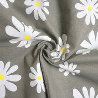 Cotton Daisy Grey Table Cloth (Pack of 1)