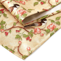Blackout Polyester Pale Gold Birds Table Runner (Pack of 1)