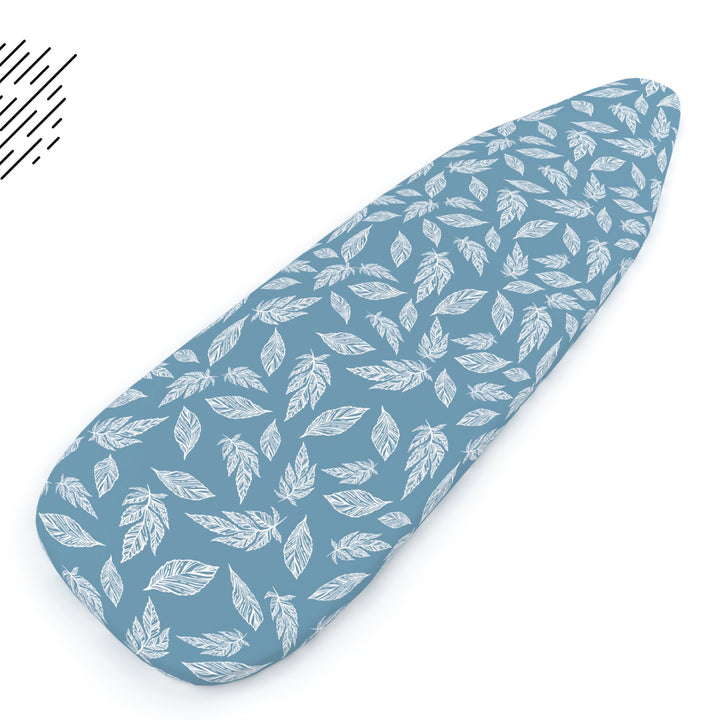 20s Sheeting Big Leaves Blue Ironing Board Cover