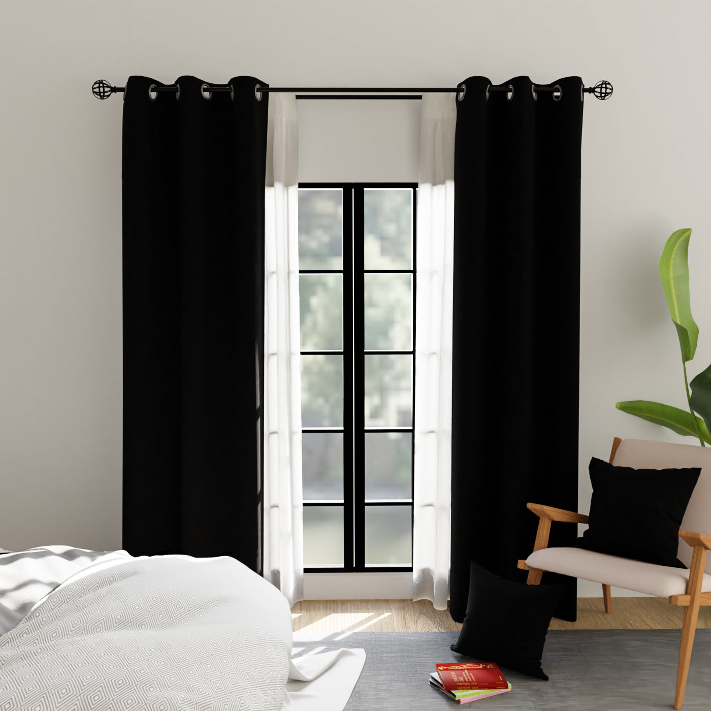 Blackout Polyester Fabric for Curtains - By the Meter - Perfect for use as Door Curtains, Window Panel Drapes for Bedrooms, Blackout Blinds