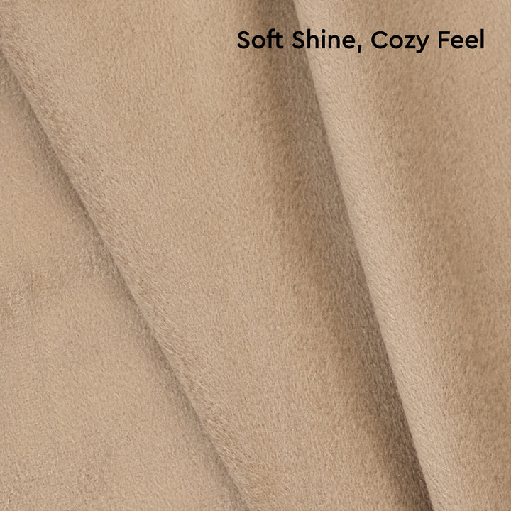 Velvet Beige Cushion Cover (Pack of 2)