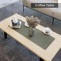 2 Sided Leather Olive Table Runner (Pack of 1)
