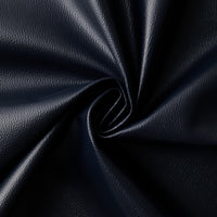 PVC Leather Navy Blue Stitch Cushion Cover (Pack of 1)