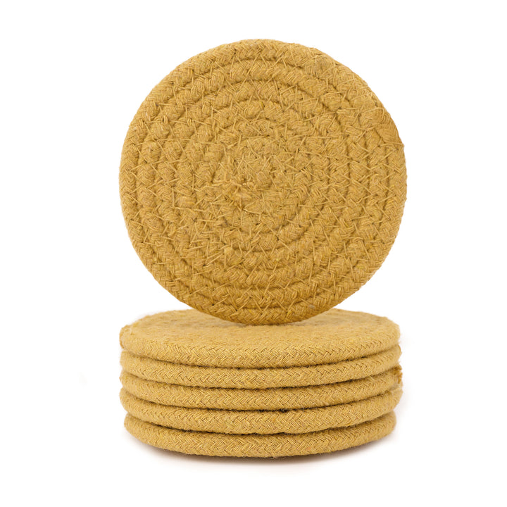 Cotton Yellow Coaster