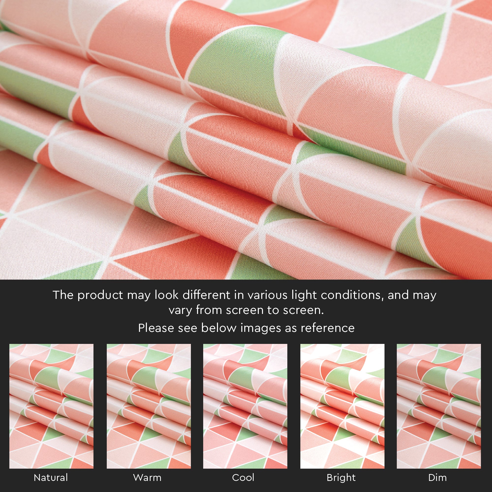 Polyester Triangles Tomato Curtain (Pack of 2)