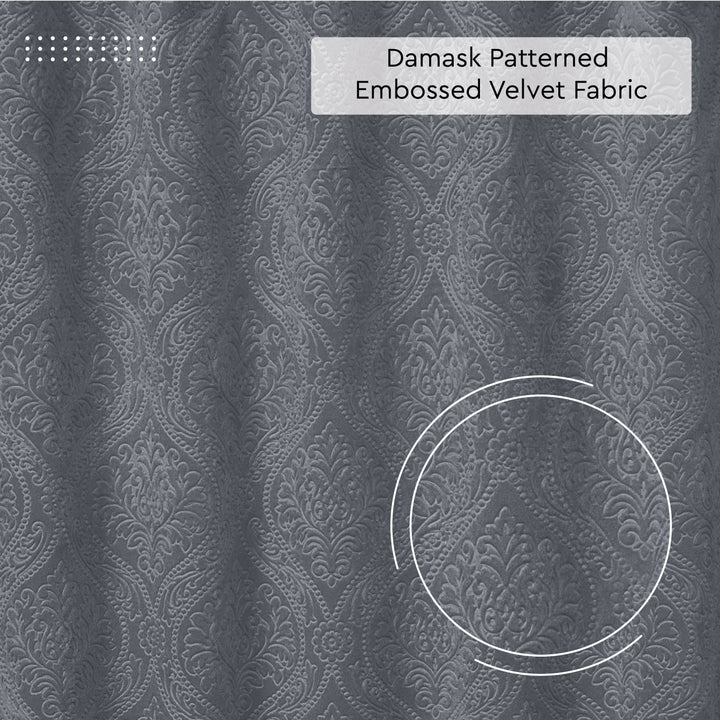 Embossed Velvet Grey Fabric