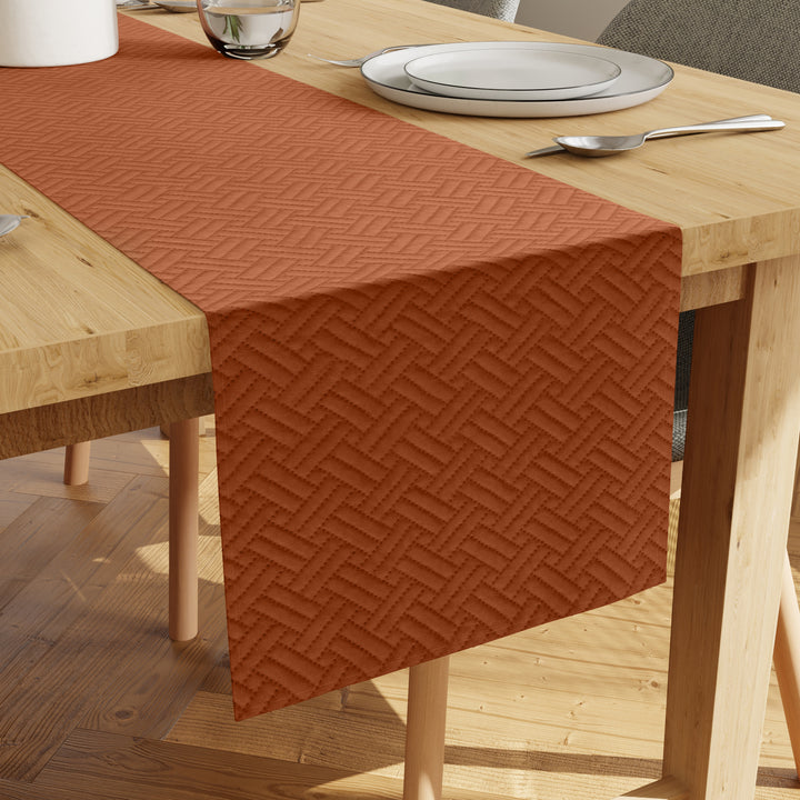 Quilted Velvet Orange Table Runner