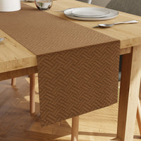 Quilted Velvet Tan Table Runner
