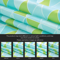 Polyester Triangles Aqua Curtain (Pack of 2)