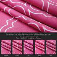 Polyester Trellis Hot Pink Curtain (Pack of 2)