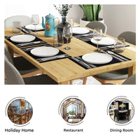 Cotton Ladder Black Placemat (Pack of 6)