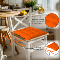 Cotton Orange Chairpad (Pack of 2)