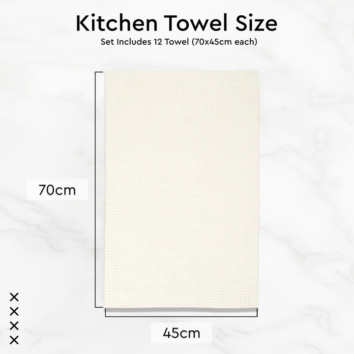Cotton Multicolor 4 Kitchen Towel (Pack of 12)