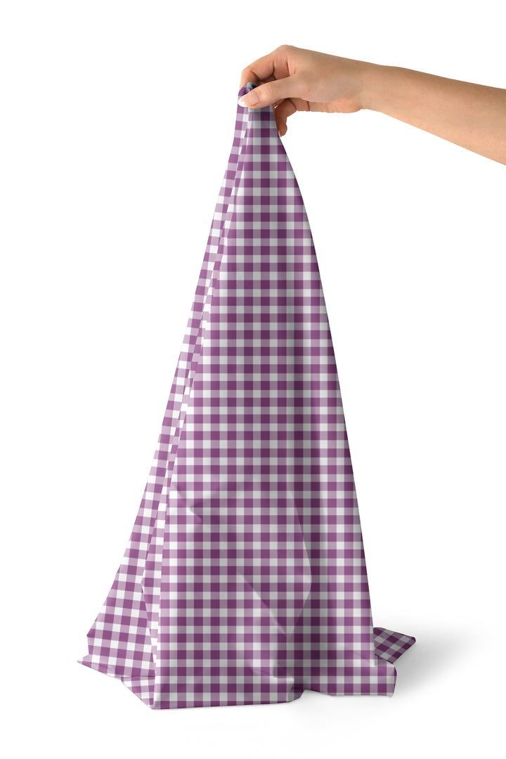 20s Sheeting Purple Checks Fabric (1 Meter)