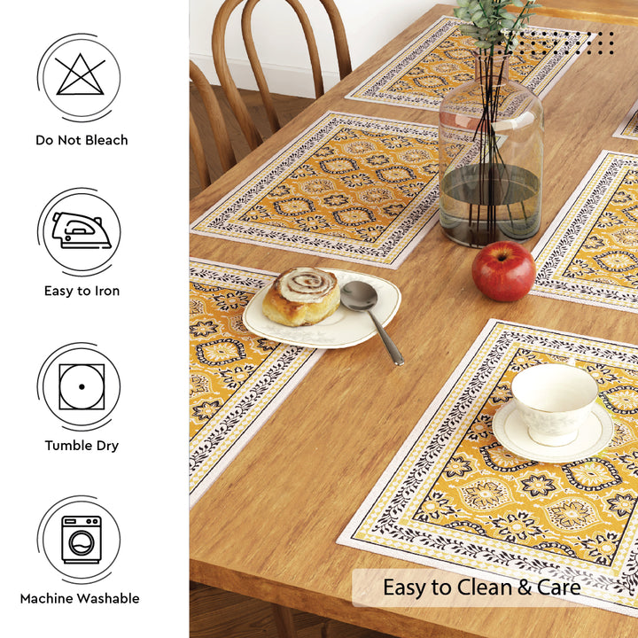 Cotton Yellow-03 Placemat (Pack of 6)