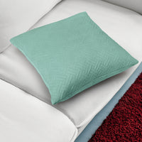 Quilted Velvet Teal Cushion Cover (Pack of 2)