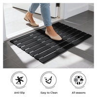 Rubber Shower Mats Heavy Duty Anti-Skid Floor Mats for Door, Bathroom, Kitchen & Home Entrance | PVC Non-Slip Drainage Mat for Wet & Dry Areas
