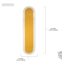 Cotton Yellow & Off White Table Runner (Pack of 1)